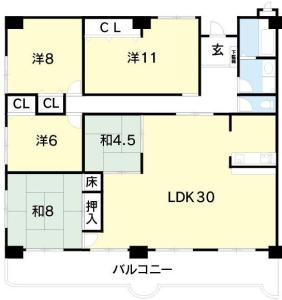 コウア・ロイヤル佐古 703【間取図】 999999 (コウアロイヤル佐古-F-.JPG)