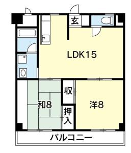 モンテメール川内 302【間取図】 999999 (モンテメール川内B302.JPG)