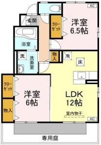 グランモア那賀川 B 105【間取図】 999999 (B105.jpg)