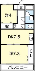 山中ビル B【間取図】 999999 (山中ビル　A'type.jpg)