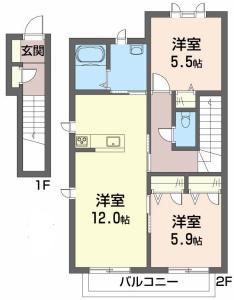 シャルマン高洲　Ⅱ棟 207【間取図】 999999 (207.jpg)