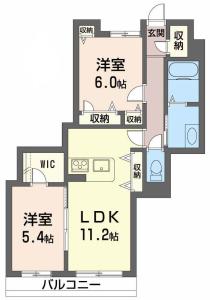 プロヌーブ北矢三 B 206【間取図】 999999 (B206.jpg)