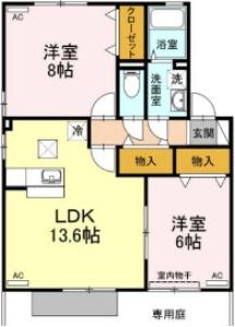 シャルマン ヴィラ B棟 102【間取図】 999999 (B102.jpg)