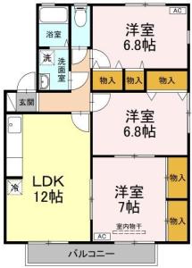 ルミナス山城　A棟 201【間取図】 999999 (201.jpg)