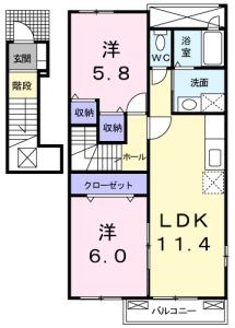 ルイ・メゾンK Ⅱ 201【間取図】 999999 (201.jpg)