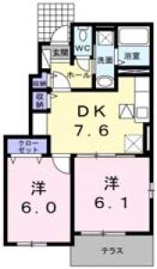 グレーシア B 101【間取図】 999999 (B101.102.jpg)