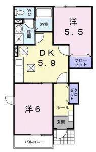 グリーンパレスA 101【間取図】 999999 (まどり.jpg)