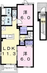 グランメール　Ⅱ 203【間取図】 999999 (ms.jpg)