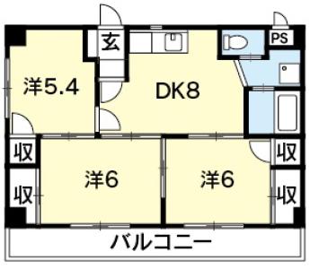 ラヴェニューモリ 306【間取図】 999999 (ラベニューモリD.jpg)