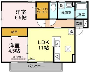 トアエーユ B棟 101【間取図】 999999 (B101.jpg)