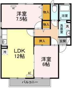 アムール　D棟 201【間取図】 999999 (201.jpg)