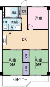 ベルグランド白亜 406【間取図】 999999 (ベルグランド白亜Ctype.jpg)