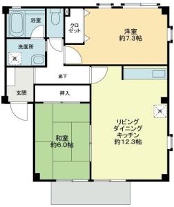 フォブールタウン南田宮Ｃ 202【間取図】 999999 (202.jpg)