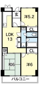 エスポアール石橋 405【間取図】 999999 (エスポワール石橋（反転）.jpg)