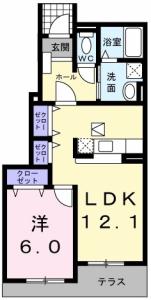 パークサイド前山 B 101【間取図】 999999 (B101.jpg)