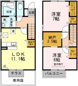プリマ　クレール　C棟 102【間取図】 999999 (102.jpg)
