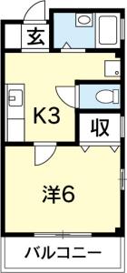 コウシンハイツⅠ 303【間取図】 999999 (コウシンハイツ 303.jpg)