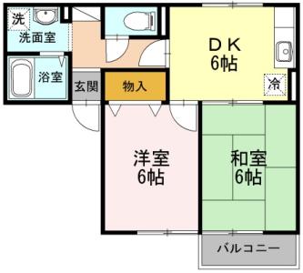 エスパシオ那賀川　B棟 203【間取図】 999999 (B203.jpg)