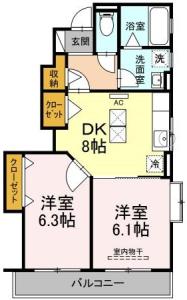 ハイツ曙Ⅲ 101【間取図】 999999 (101.jpg)