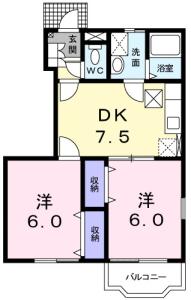 パインヒル石井A 101【間取図】 999999 (1.jpg)