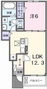 クララボージャ　Ｂ 103【間取図】 999999 (103.jpg)