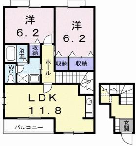 フォンテーヌＢ 201【間取図】 999999 (201.jpg)