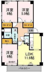フォブール佐古 B棟 103【間取図】 999999 (103.jpg)