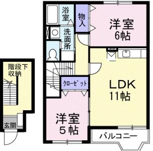 ハイツ　ロジュマンＡ 203【間取図】 999999 (A203.jpg)
