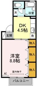 フロラシオン川内 Ⅲ棟 206【間取図】 999999 (206.jpg)