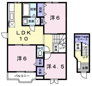 メゾンソレイユ　Ｂ 201【間取図】 999999 (B201.jpg)