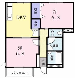 ホワイトリバー　Ｂ 101【間取図】 999999 (101.jpg)