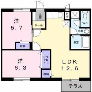 マツモトＧマンションＡ 103【間取図】 999999 (A102.jpg)
