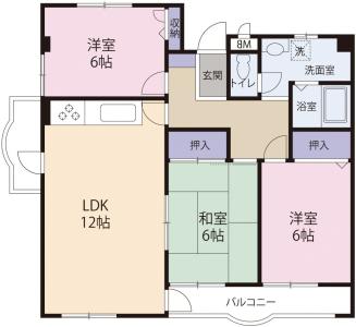 メゾン・ド・はやま 201【間取図】 999999 (メゾンドはやま101.jpg)