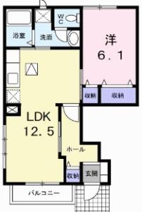 フォンテーヌＢ 101【間取図】 999999 (101.jpg)