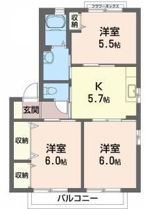 シャーメゾン大原B棟 101【間取図】 999999 (B101.jpg)