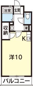 ウイズダム徳島町 204【間取図】 999999 (ウイズダム徳島町1K.jpg)