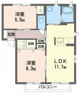 パークハウス北島 B棟 202【間取図】 999999 (B202.jpg)