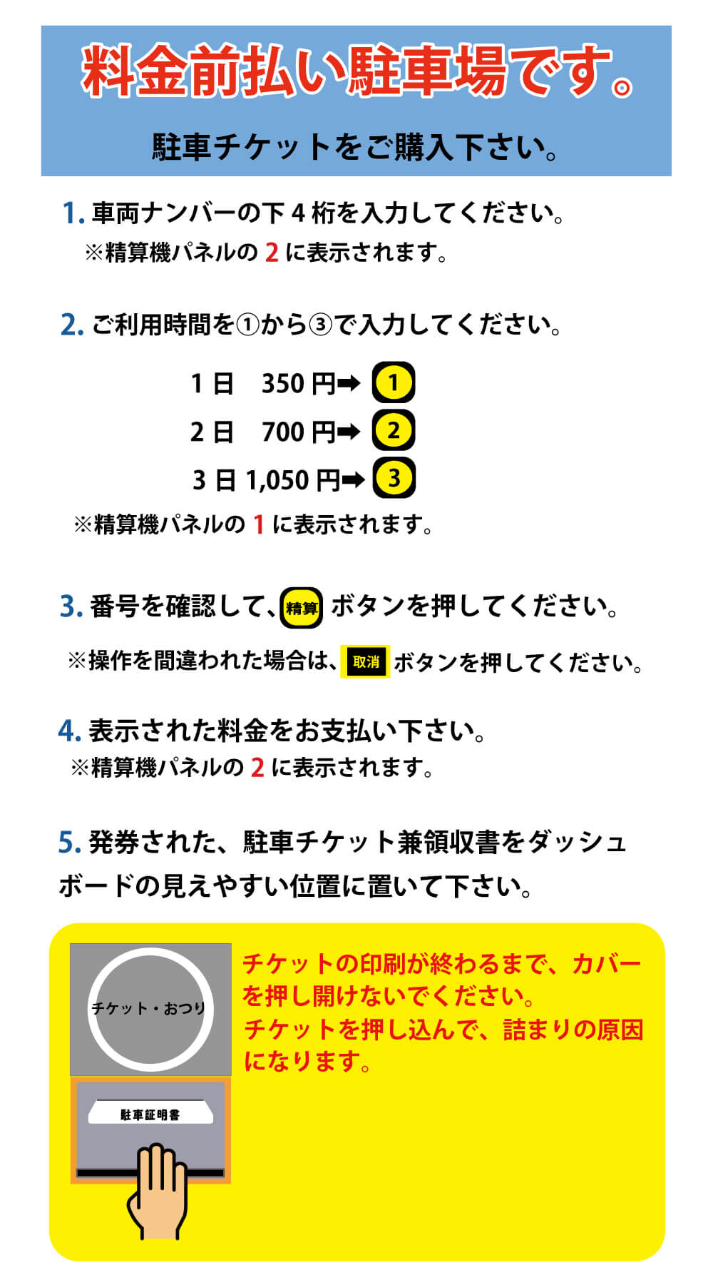駐車場使い方等